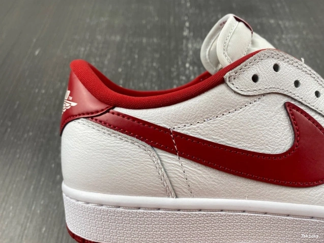 Rep TBK Low Red 1 Retro Jordan Varsity White 705329-101 0815